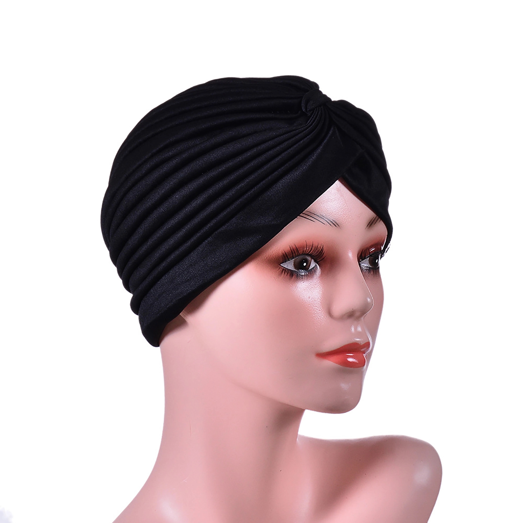 Stretch Turban Head Wrap Polyester Cap India 11