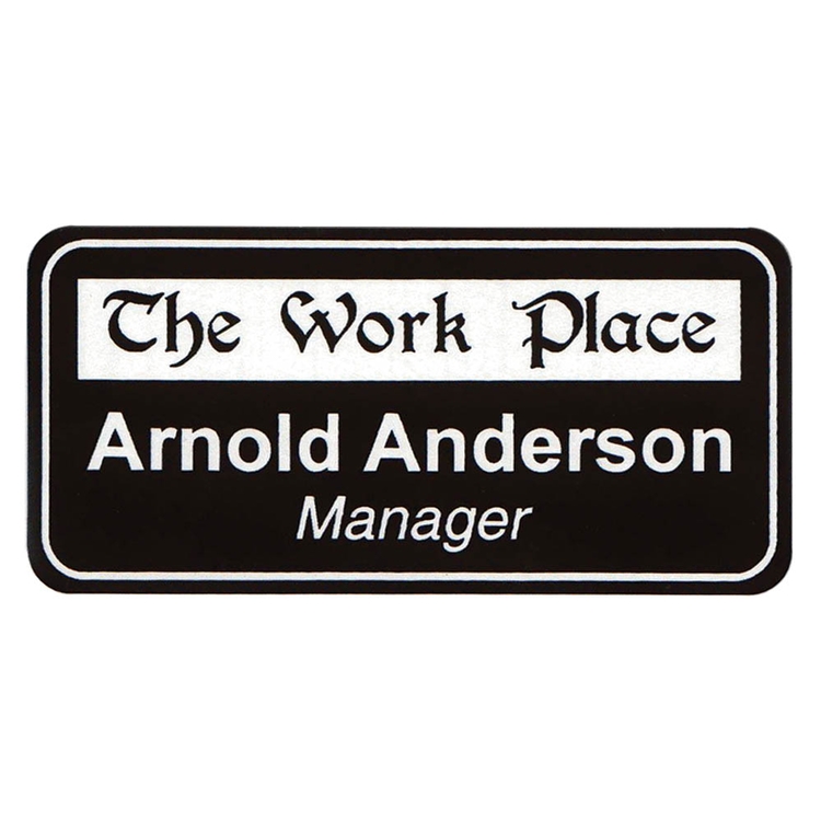 Express Texture Tone® Rectangle W/ Radius Corners Name Badges