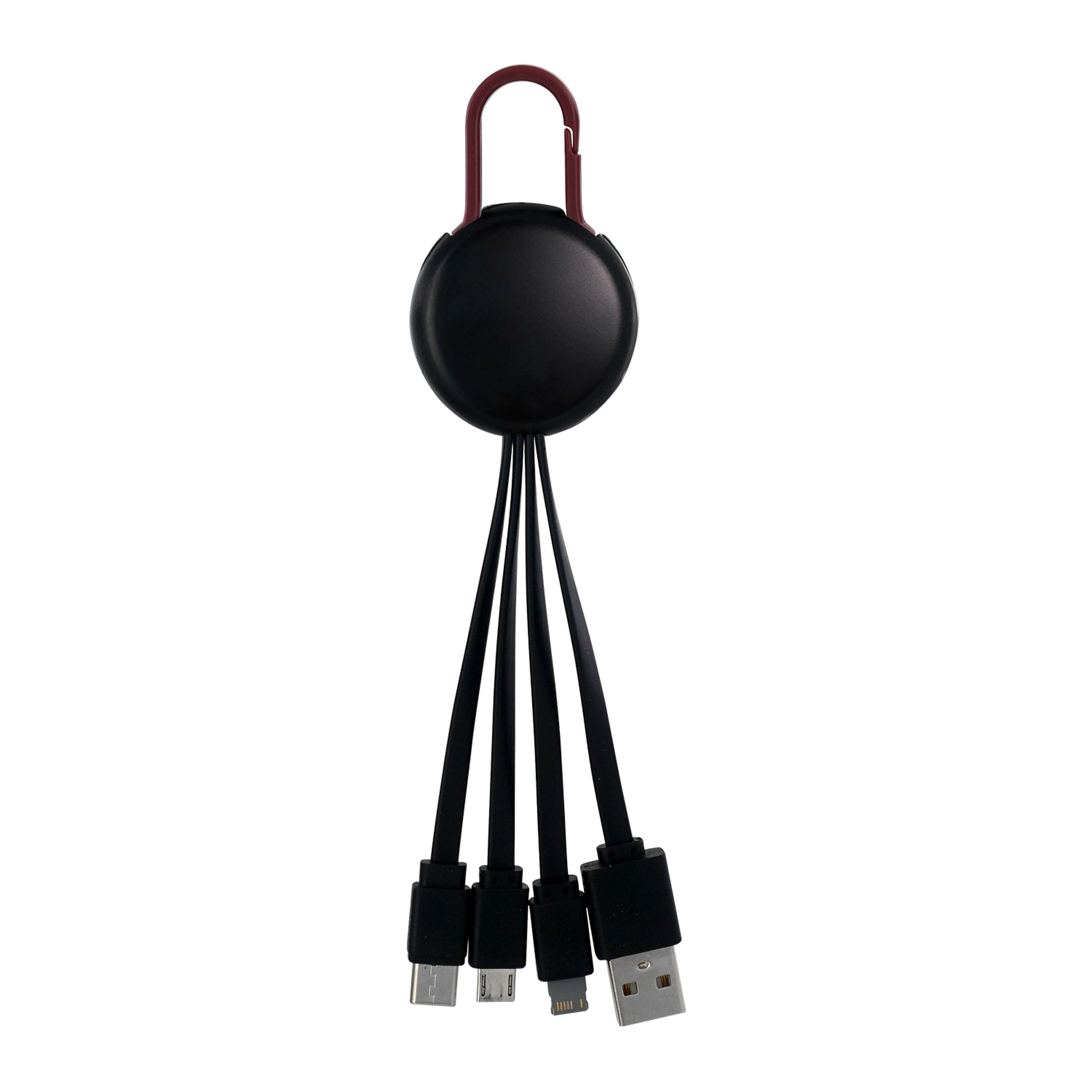 BLACK COLORFUL CLIP 3 IN 1 CHARGING CABLE 38