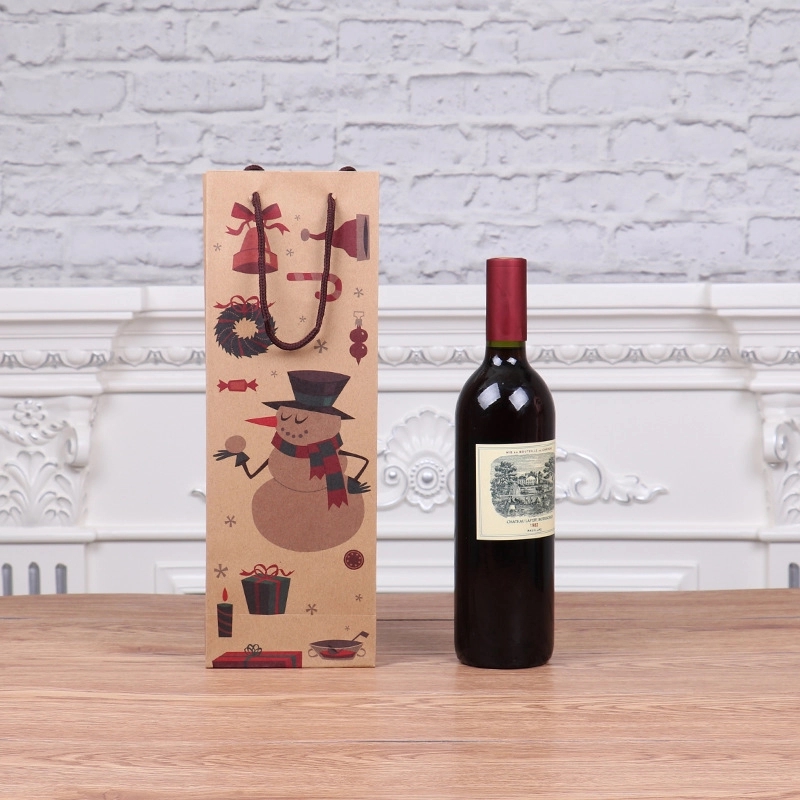 Christmas Kraft Paper Wine Gift Bag 4