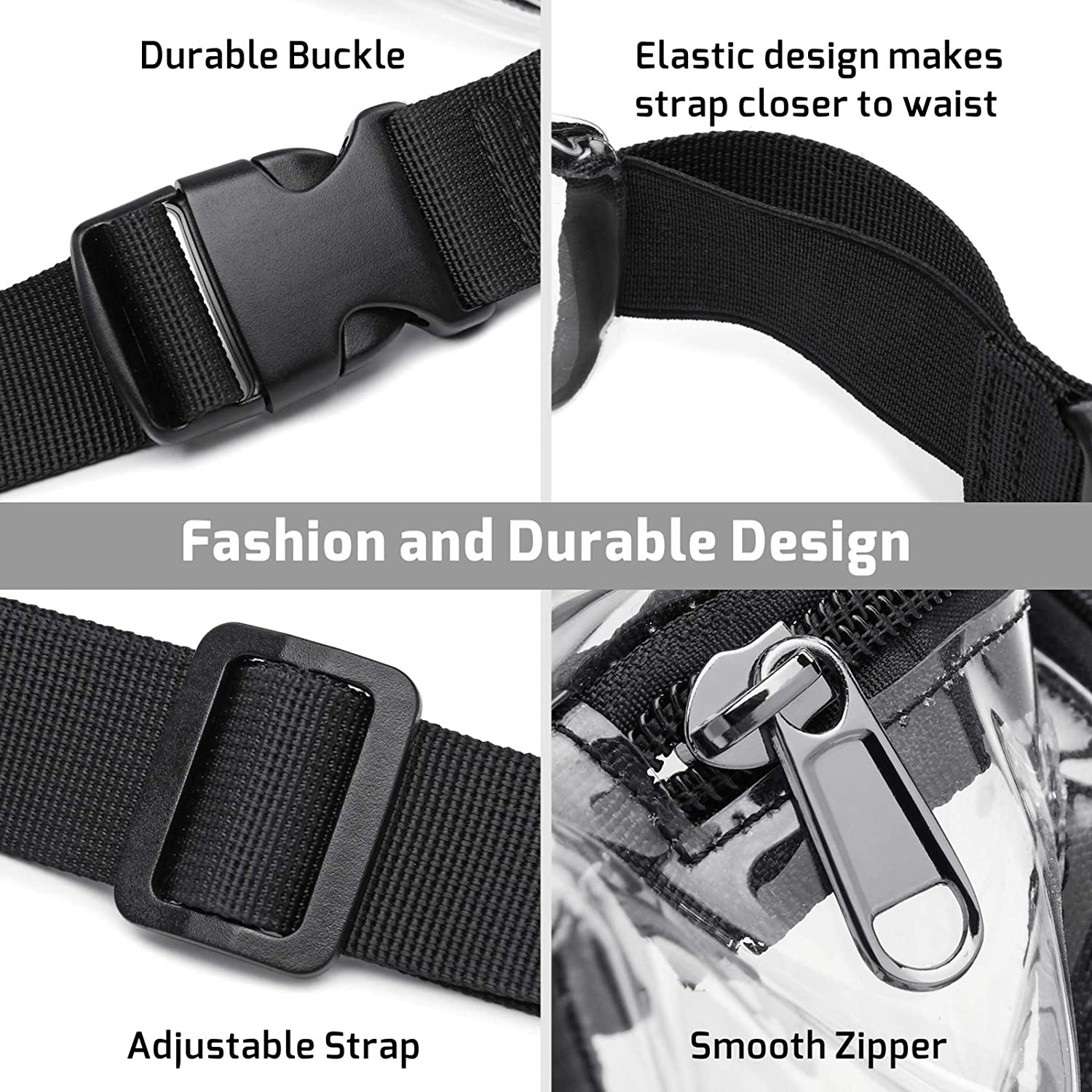 Waterproof Clear Fanny Pack Waist Belt Bag 3