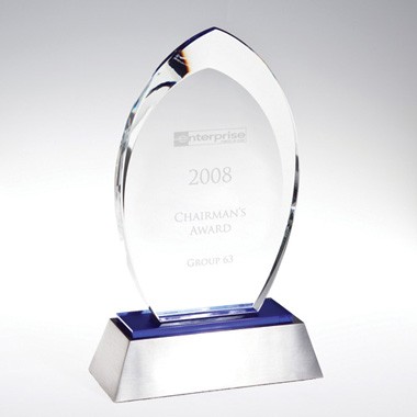 FLARE BLUE REFLECT CRYSTAL AWARD 2