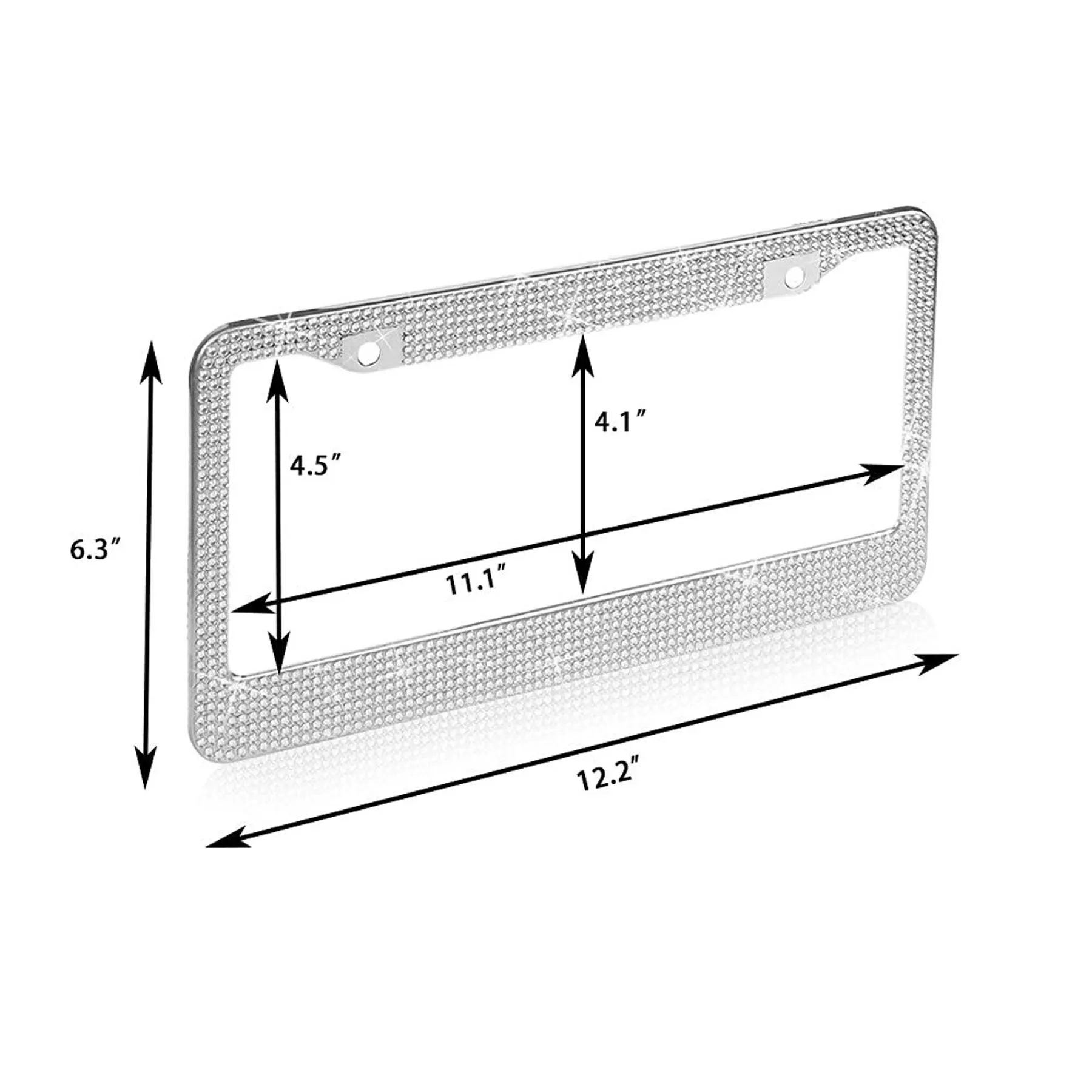 Crystal Diamond License Plate Frame 3