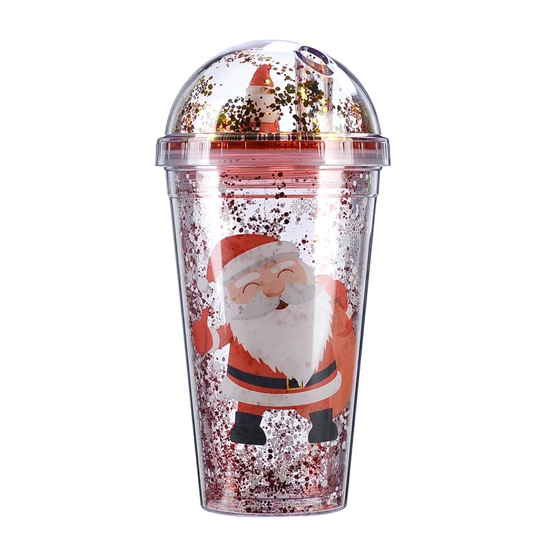 Custom Transparent Christmas Straw Tumbler 4