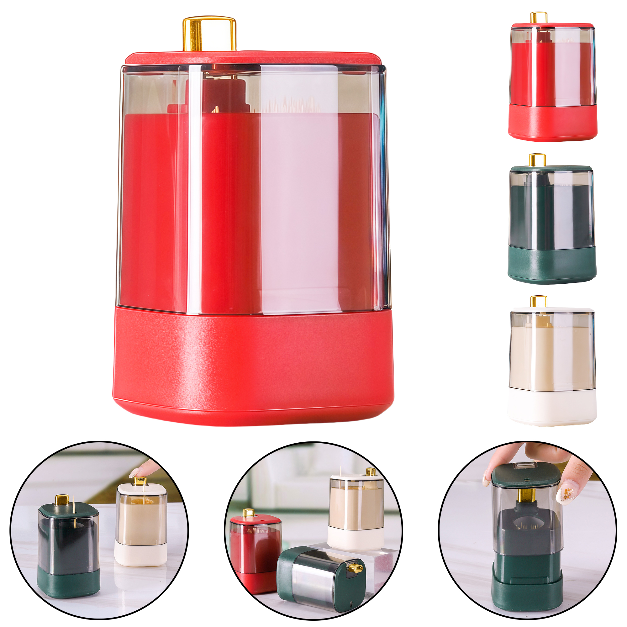 Press-Type Toothpick Holder with Automatic Pop-Up 2