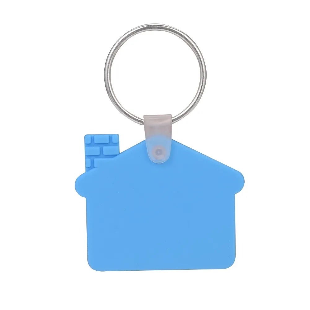 Custom House Shaped Silicone Keychain 2