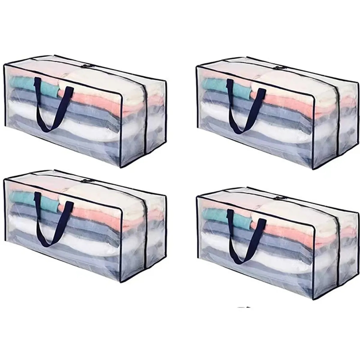 College Packing Storage Bag Clear Sturdy Handles 1