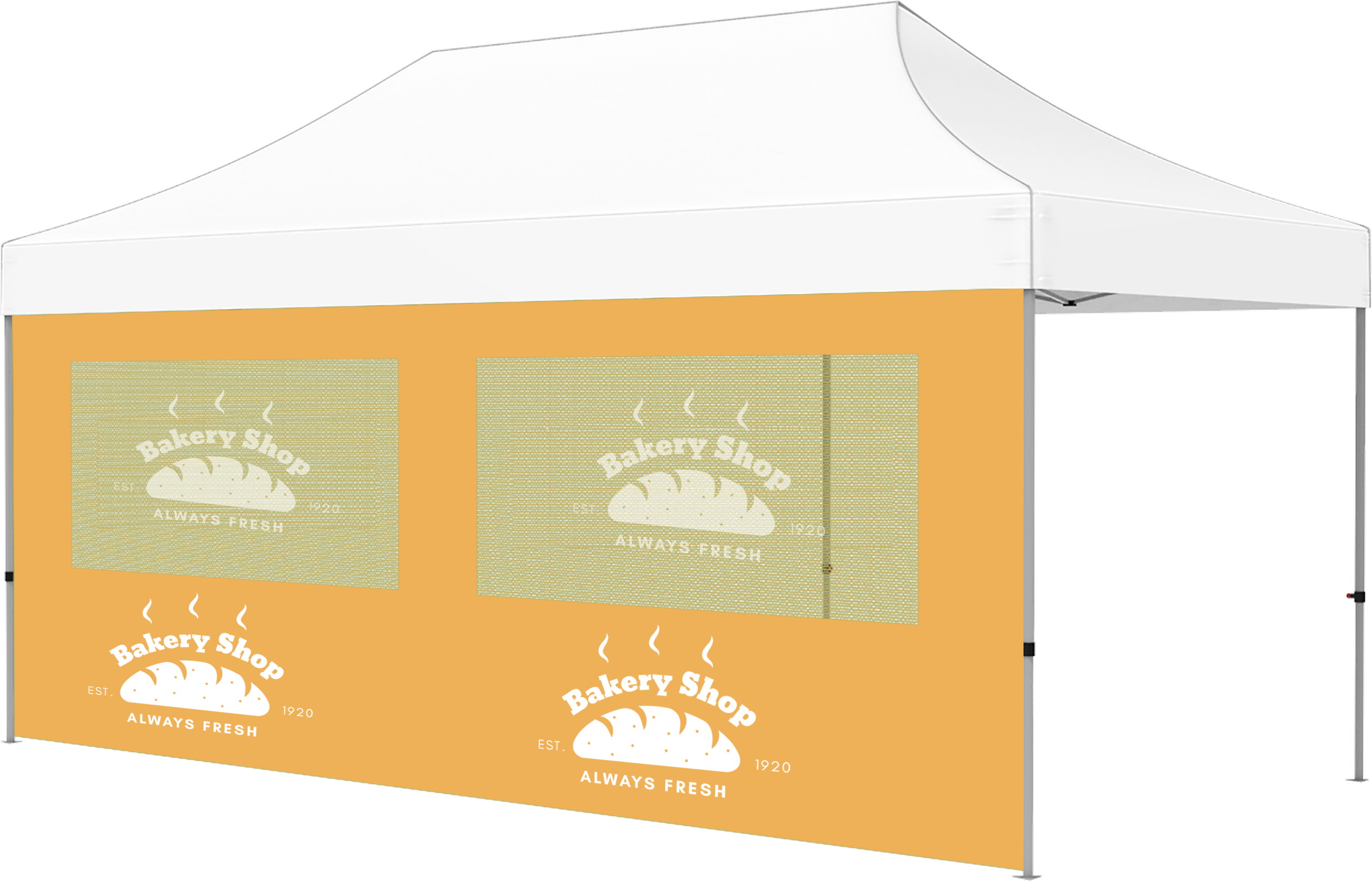 20ft Full Tent Wall Only - 2 Sided Imprint w/Double Polyester Window 2