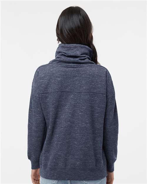 Women's Mélange Fleece Cowl Neck Sweatshirt - 8673 36