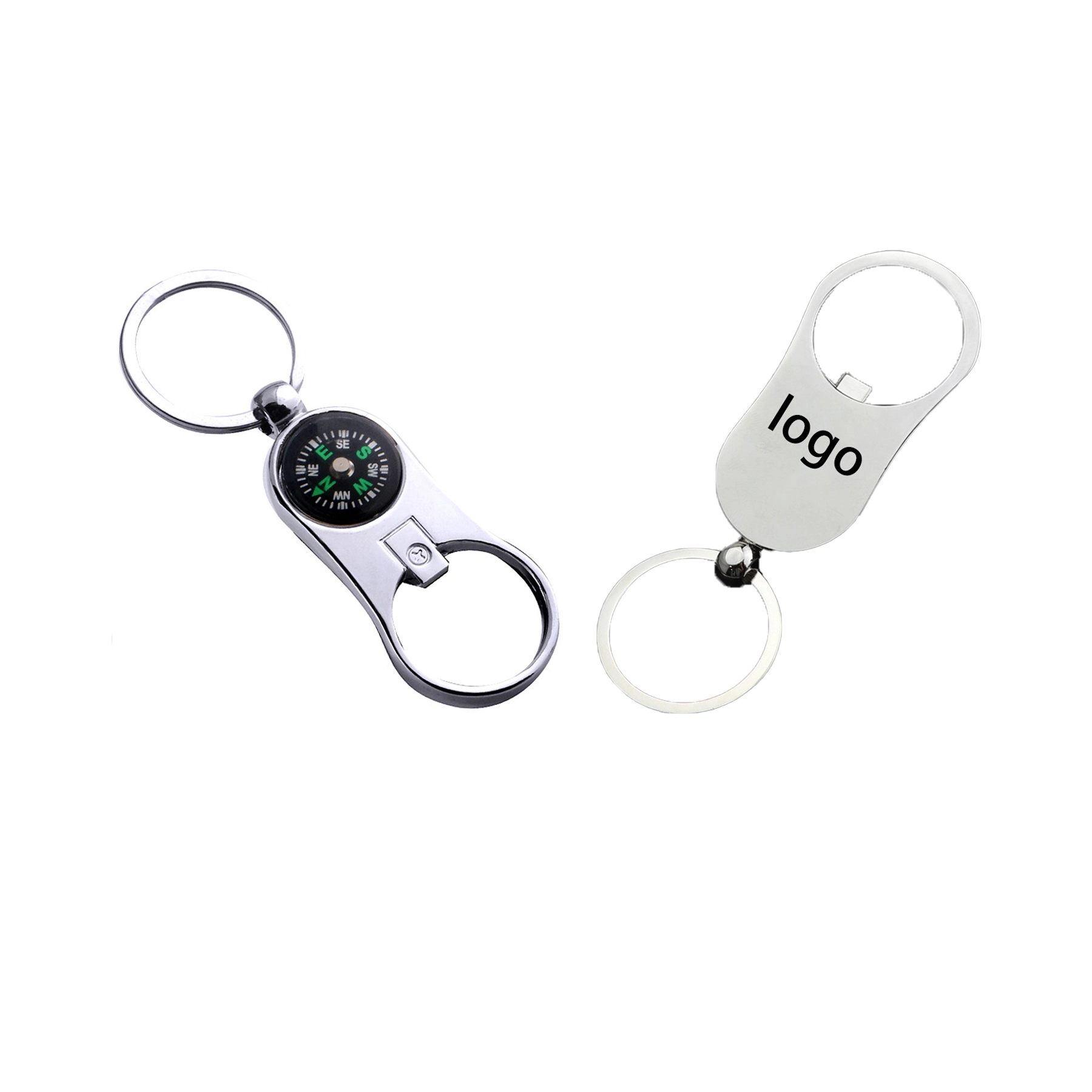 Compass Keychain W/ Bottle Opener 2