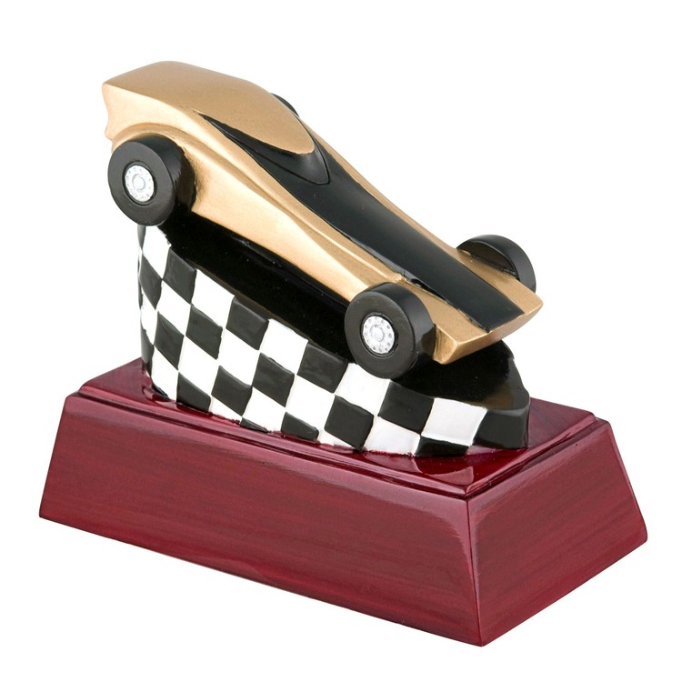 Pinewood Car Resin Sculpture 1