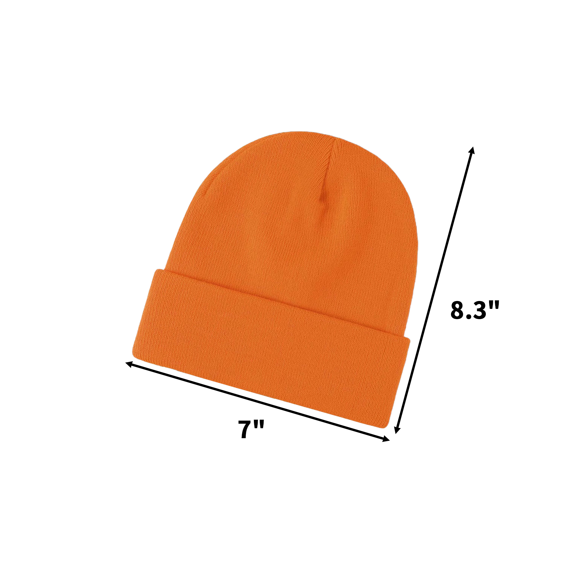 Acrylic Knitted Thermal Beanie With Front Embroidery 11