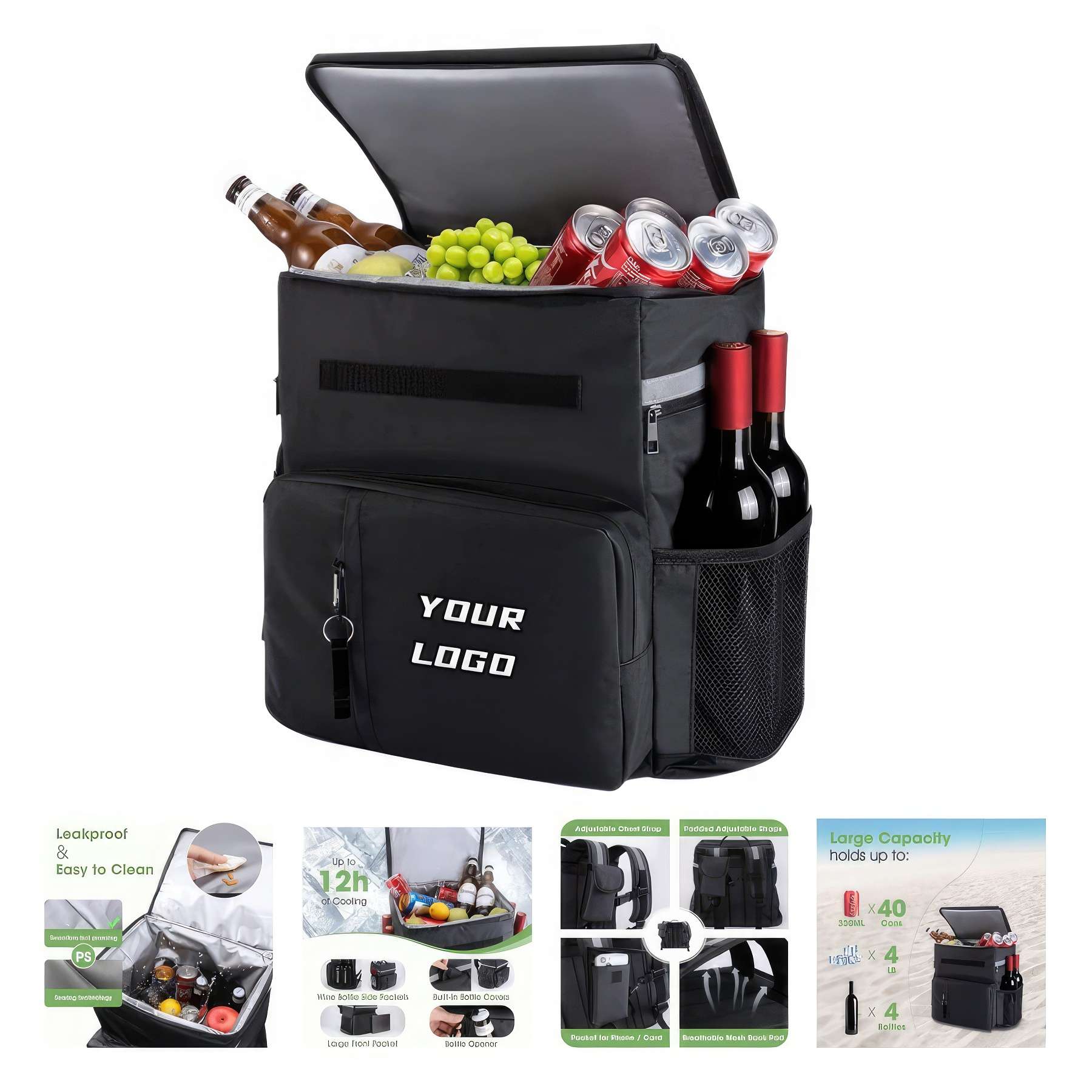Leak Proof Insulated Picnic Backpack Cooler Bag 2