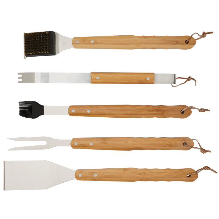 5 Piece Bamboo BBQ Set 14