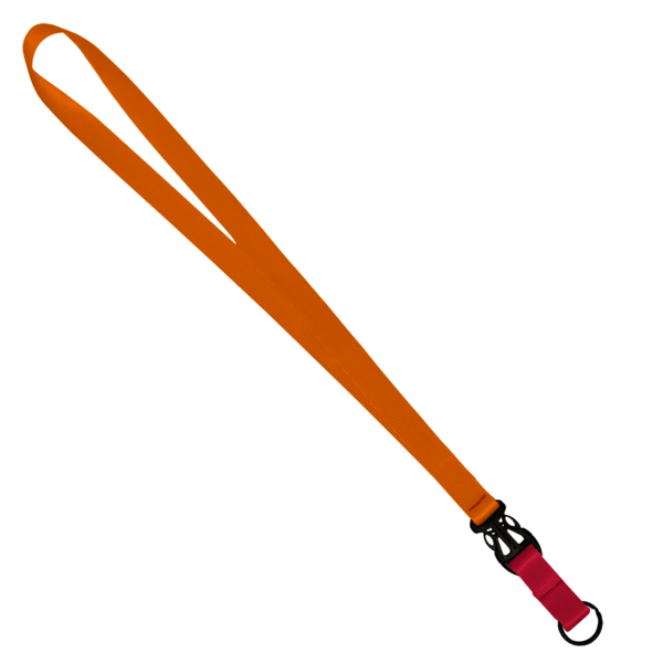 3/4" Multi color (Top and bottom) Nylon Lanyard with Plastic Slide Buckle R 283