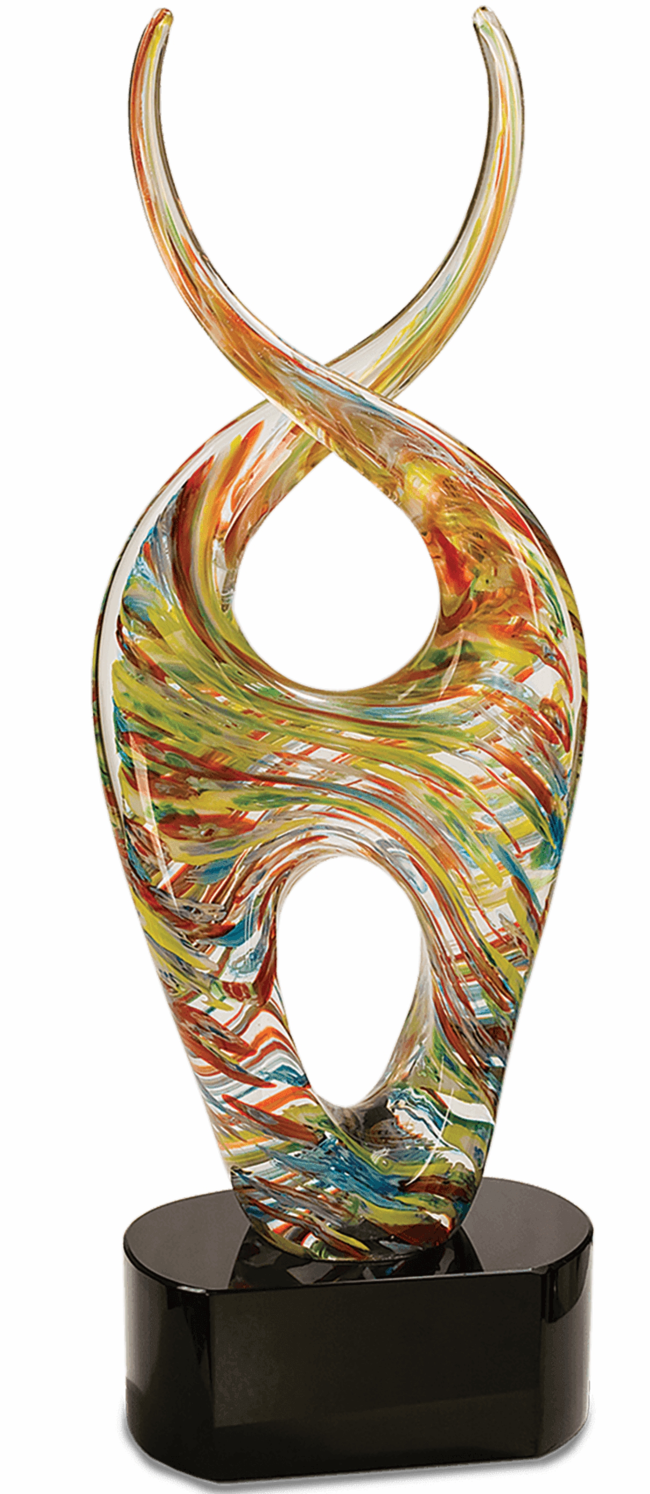 14" Color Twist Art Glass Award 3