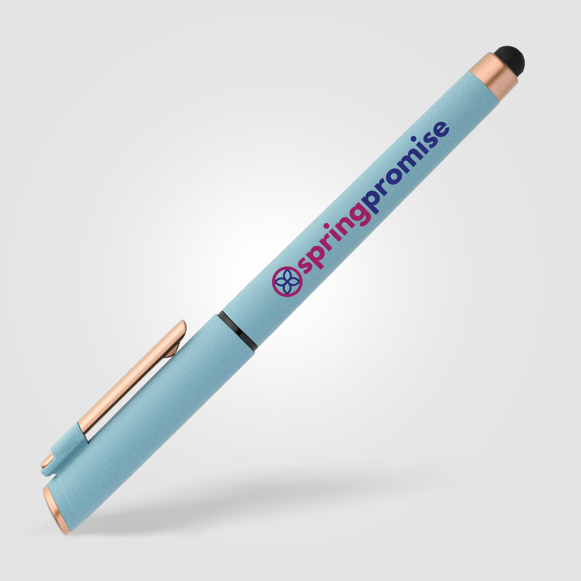 York Recycled Plastic Bronze Trim Stylus Gel Pen 19