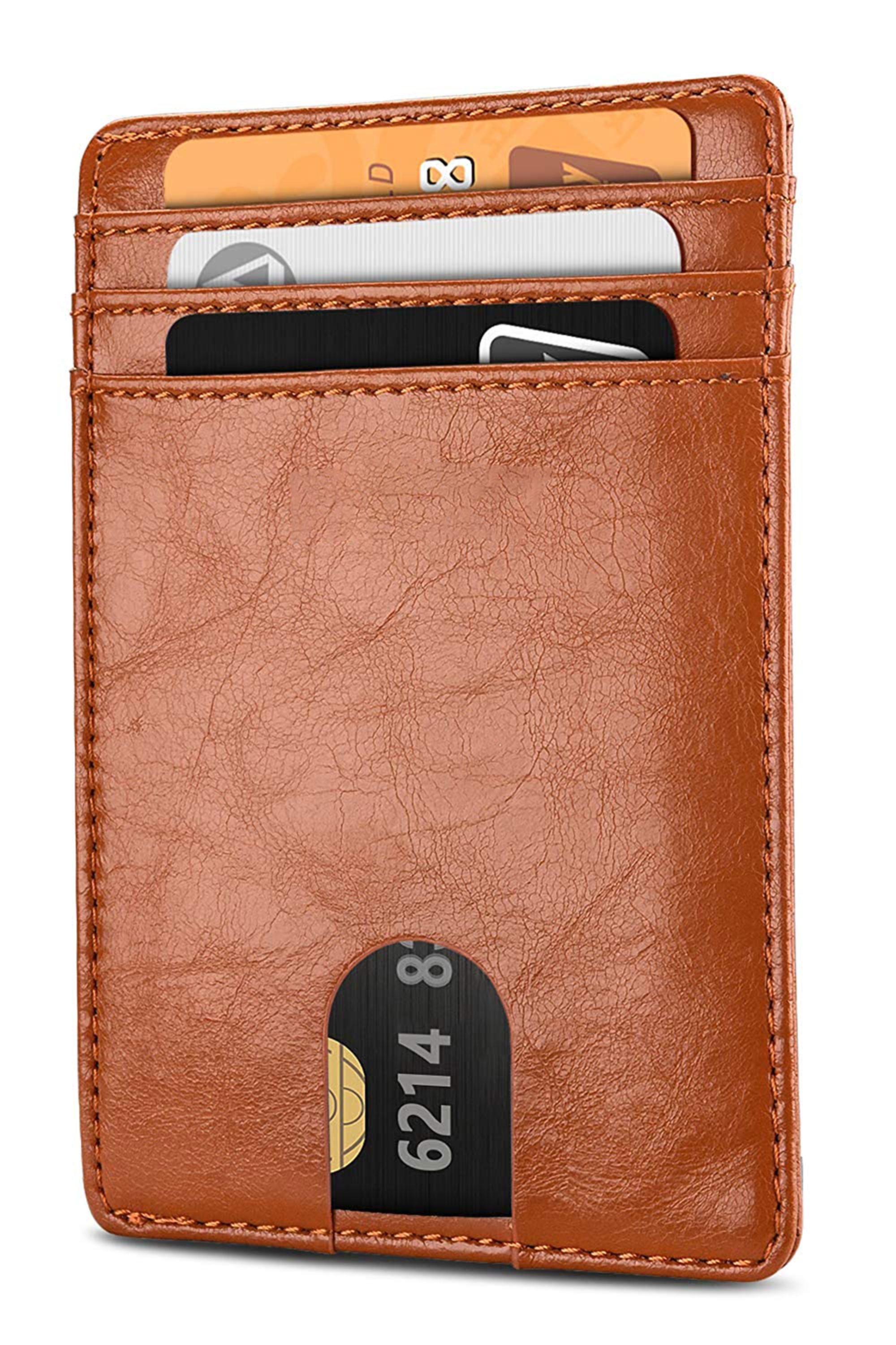 Compact PU Leather RFID Blocking Wallet and Credit Card 5