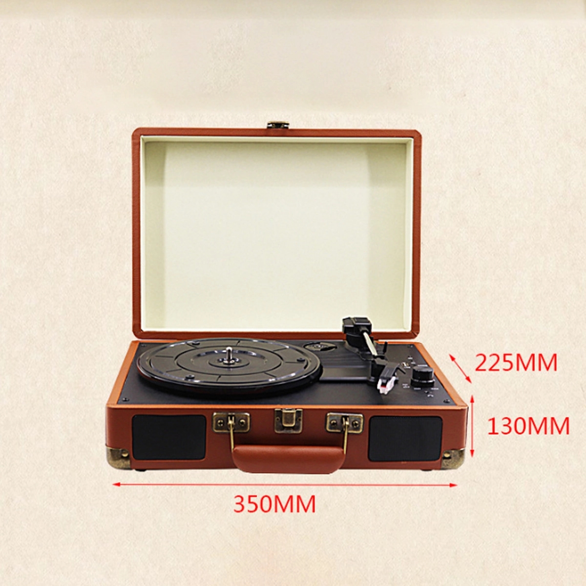 3-Speed Portable Suitcase Record Player 2