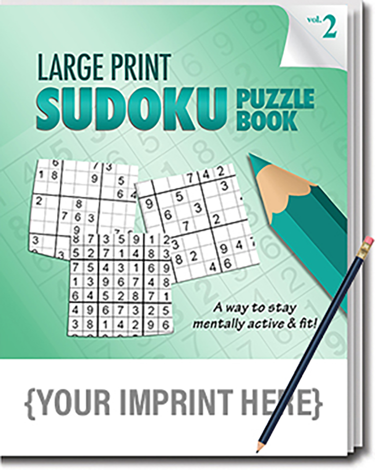 PUZZLE PACK - LARGE PRINT Sudoku Puzzle Book - Volume 2 with pencil 4