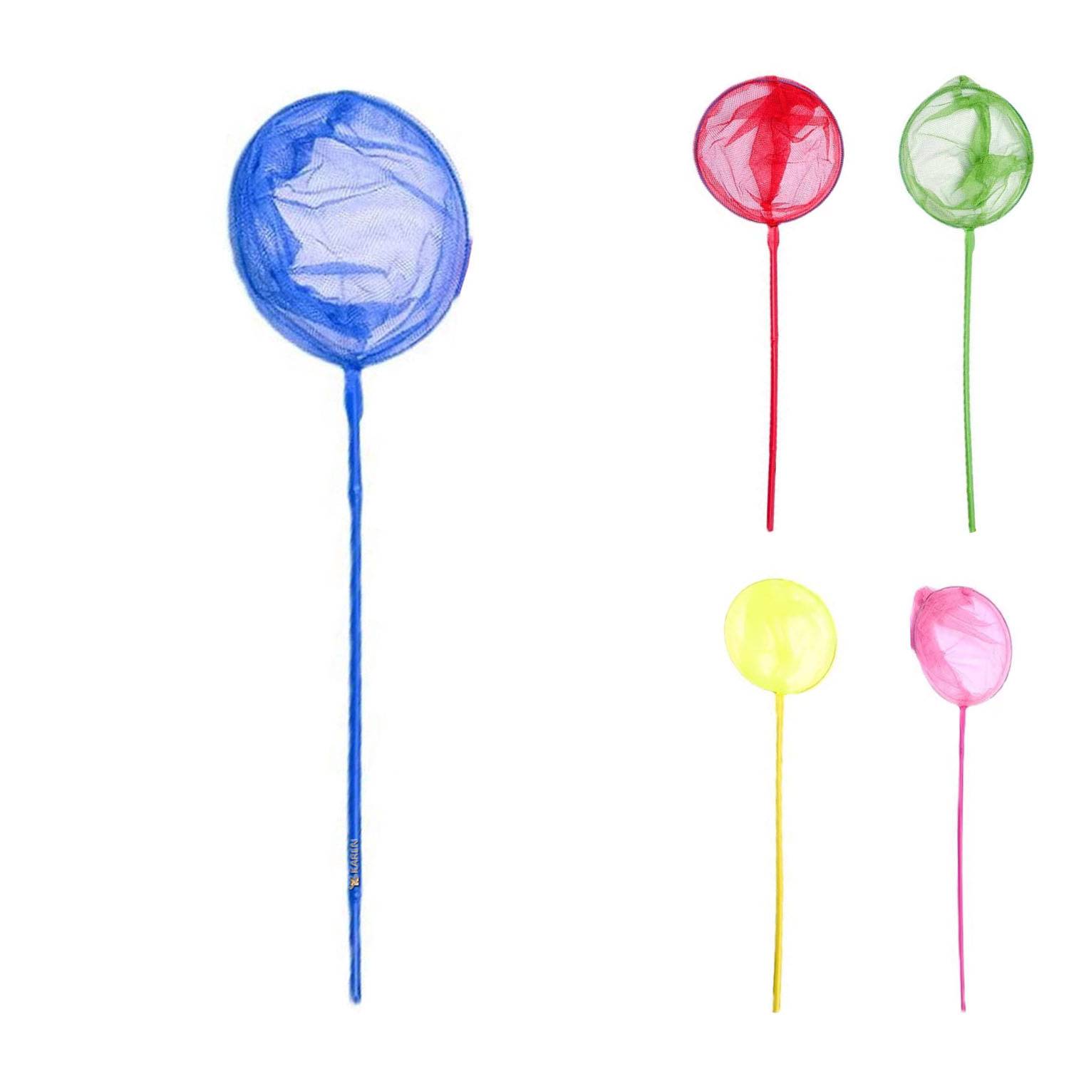 Kids Bamboo Handle Nylon Mesh Fishing Catching Net 2