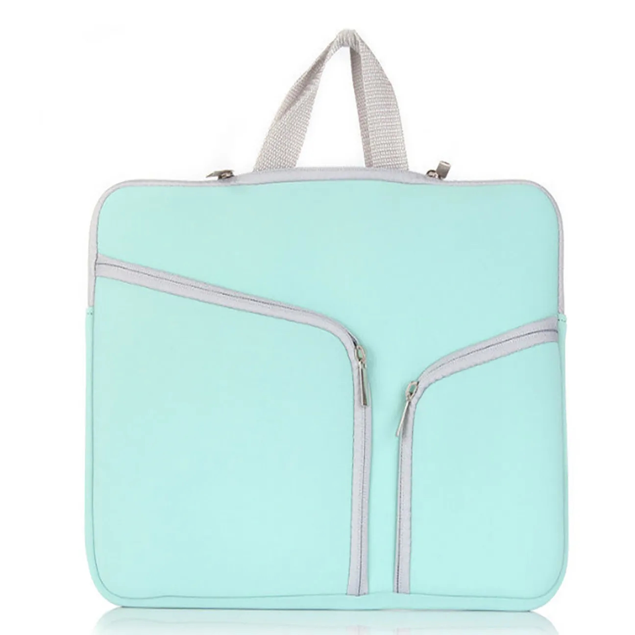 14" Dual Pockets Laptop Sleeve with handles 2
