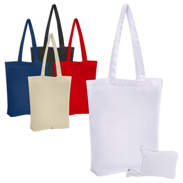 Foldable Calico Bag, custom tote bag with logo imprint 6