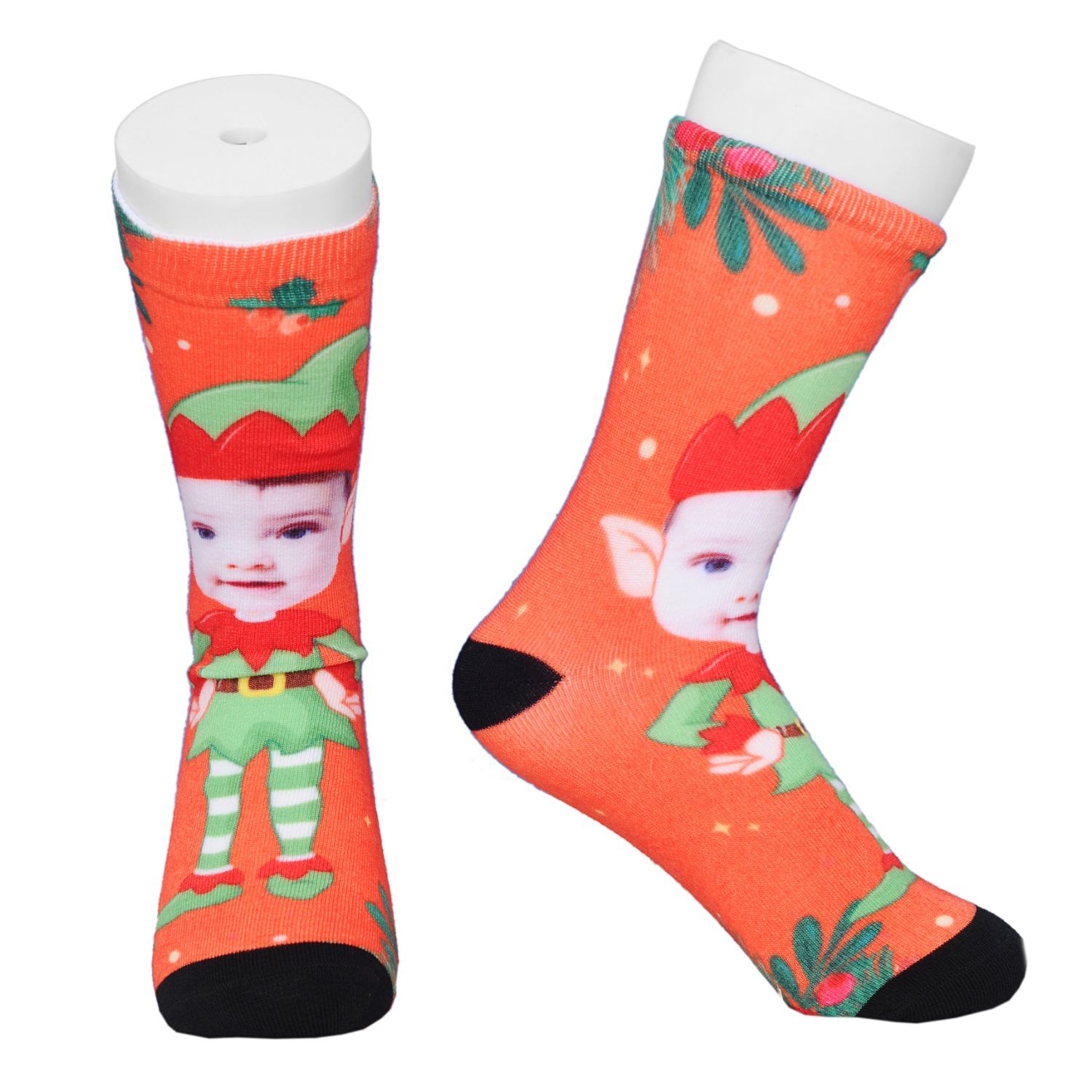 Youth Mid Crew 360 digital printed socks w/ full customization 3