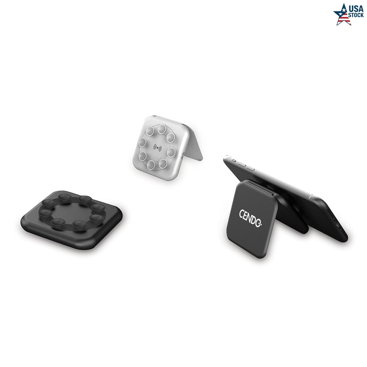 Qi Wireless Charger & Phone Stand Combo with Suction Base 2