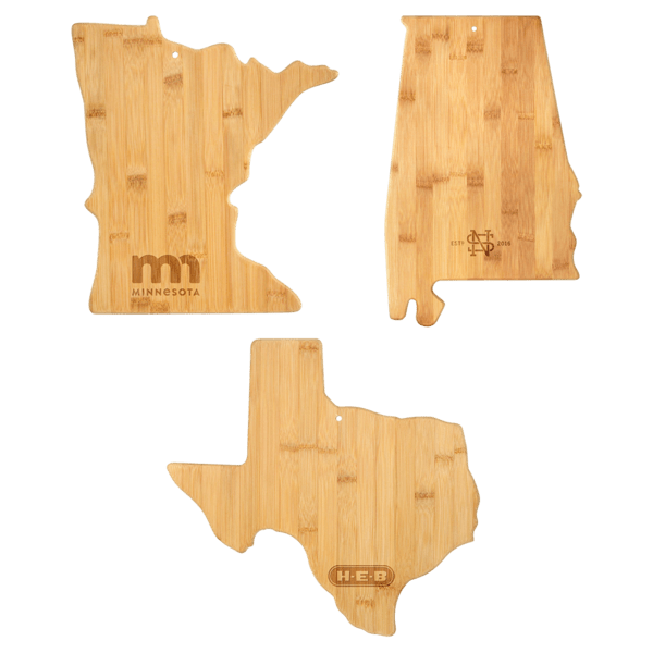 U.S. State Shaped Bamboo Cutting and Serving Boards 249