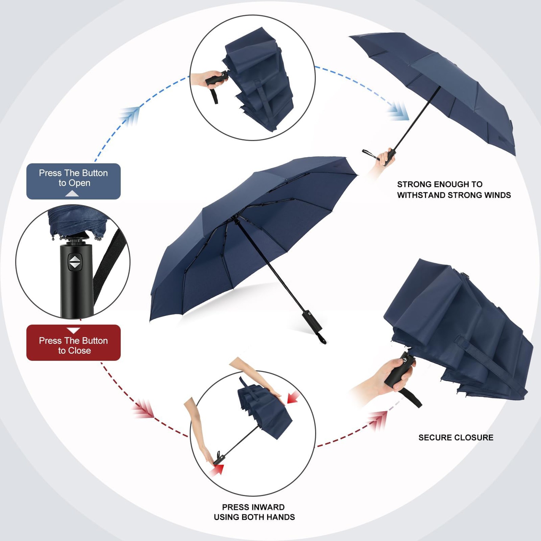 Classic Automatic Folding Umbrella 2