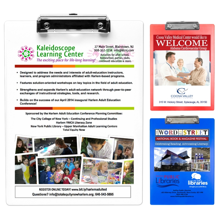 "McQuary FC" Letter Size Clipboard with PhotoImage ® Full Color Imprint* and Metal Spring Clip 3