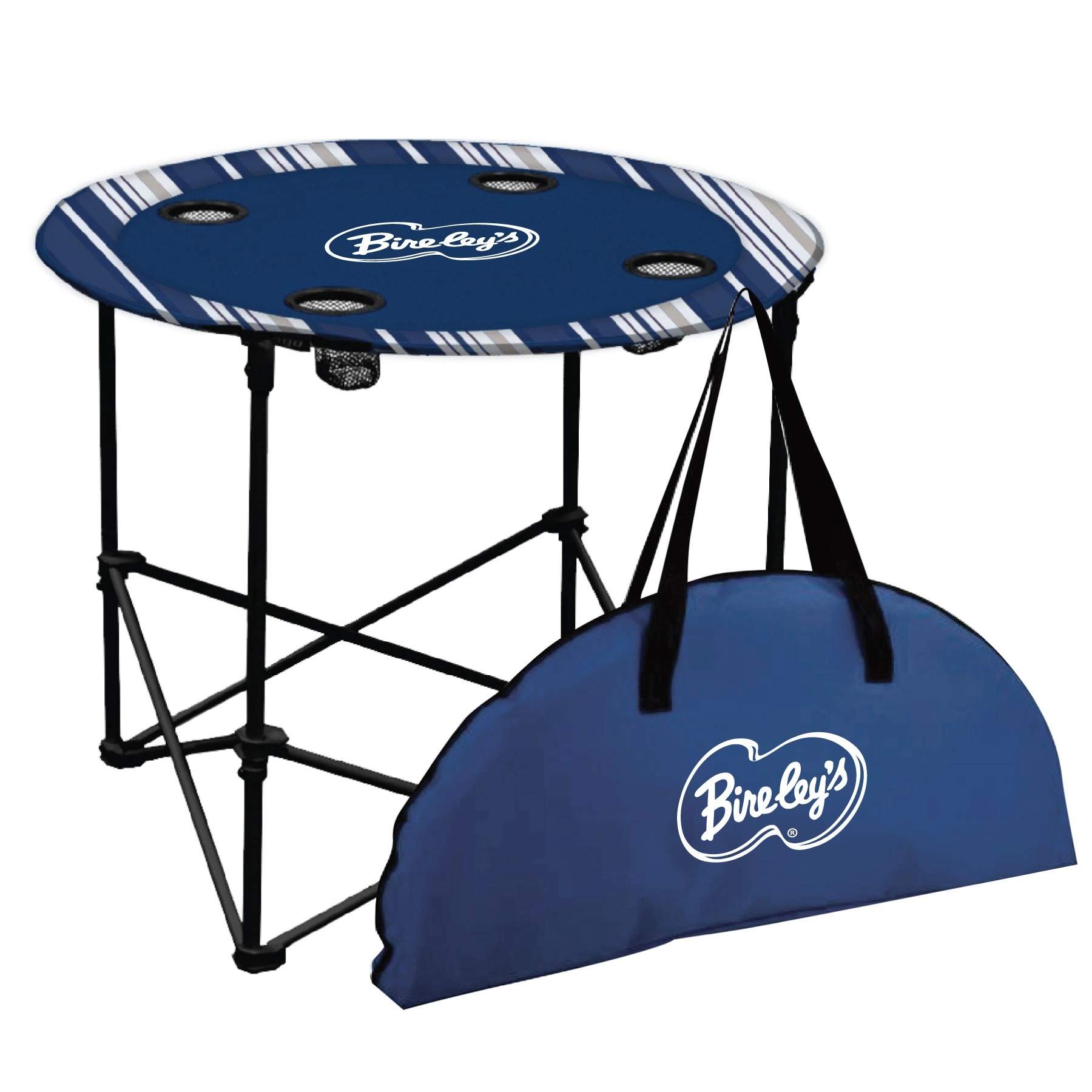 4 PERSON FOLDING CAMPING TABLE WITH CARRYING BAG STRIPED 1
