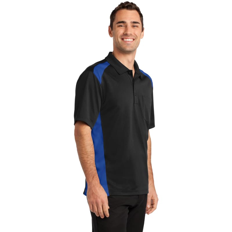 CornerStone Select Snag-Proof Two Way Colorblock Pocket Polo. 5