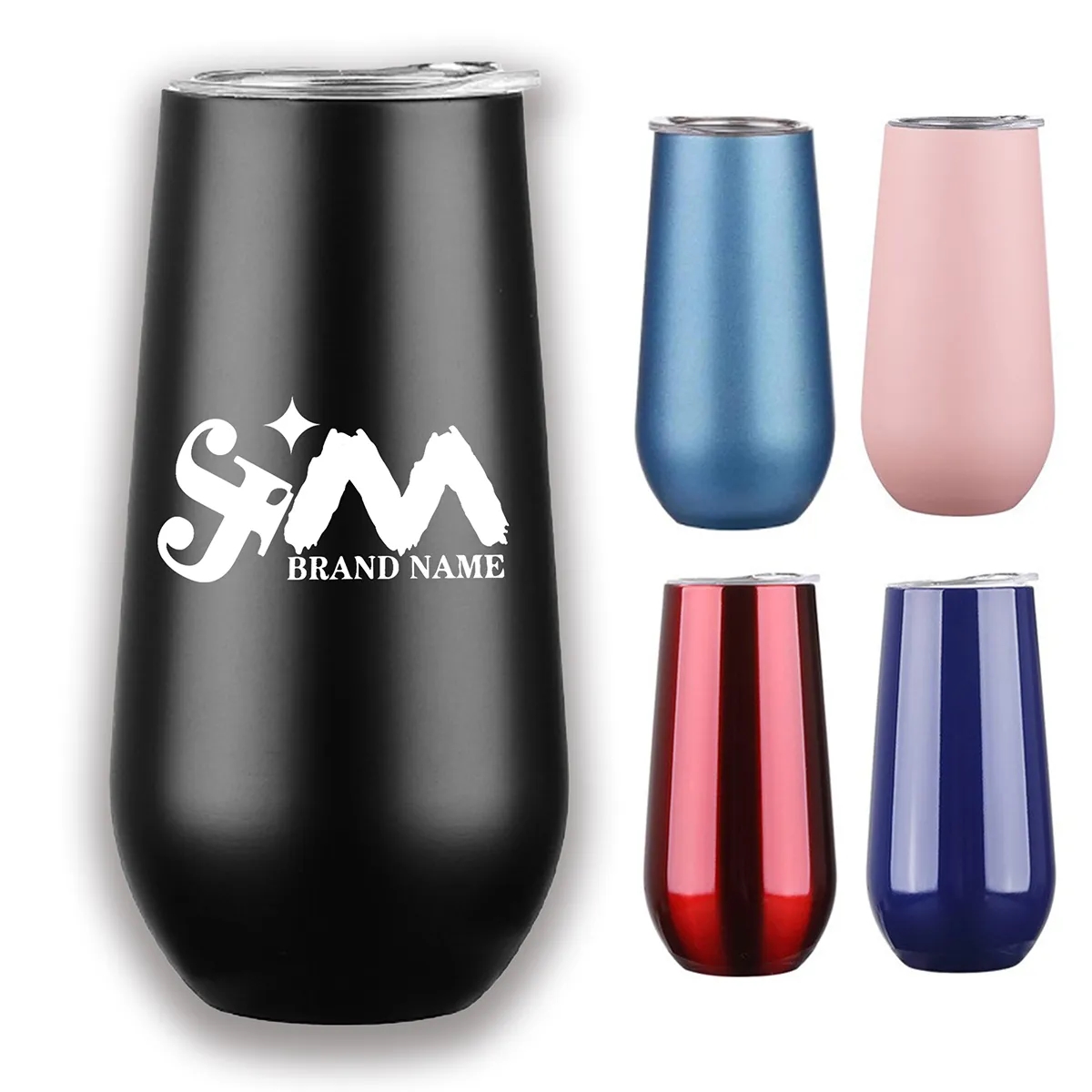 Custom Insulated Tumbler Water Bottle U-Shaped Eggshell Mug 2