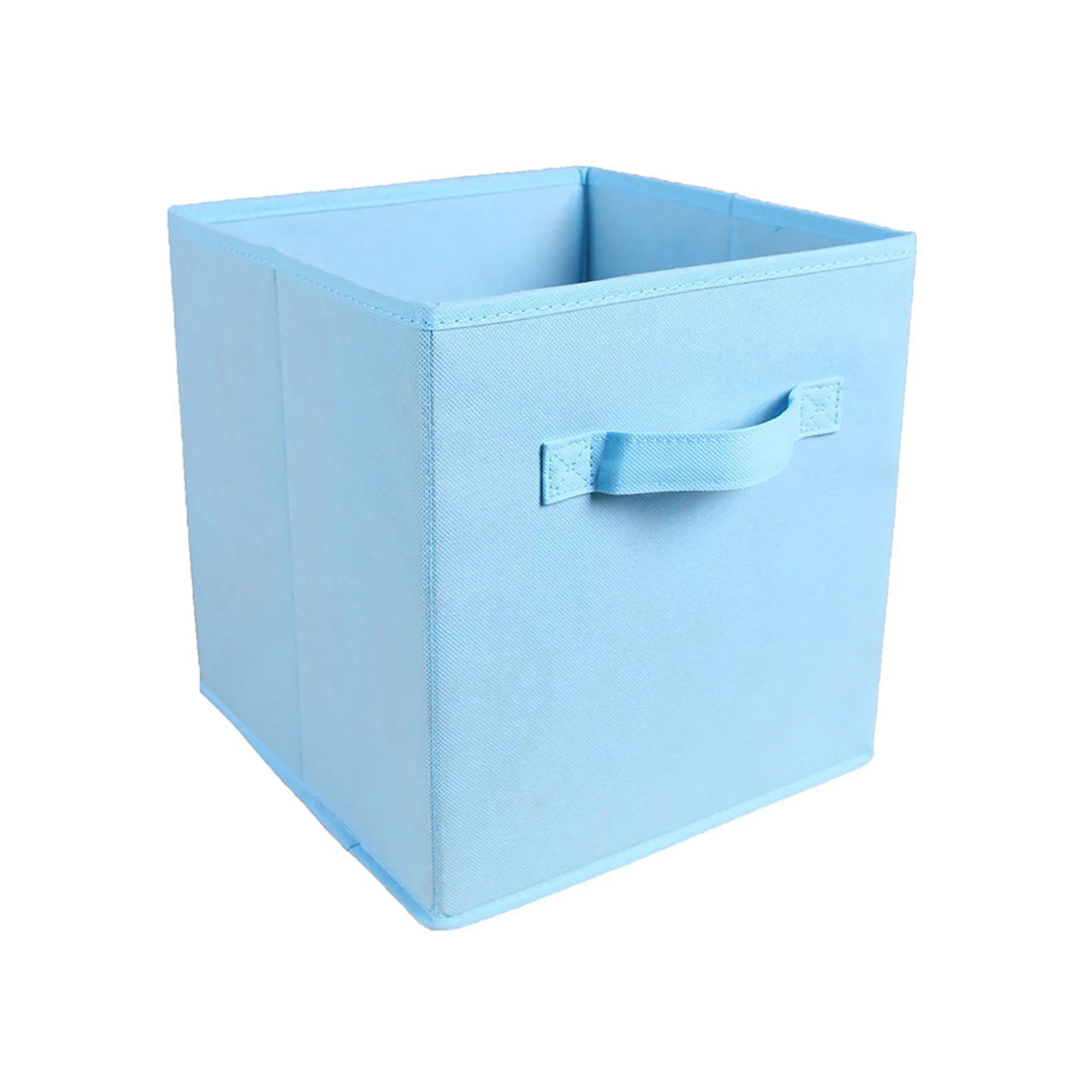 MOQ50 11" Square Non-Woven Folding Storage Box With Handle 5
