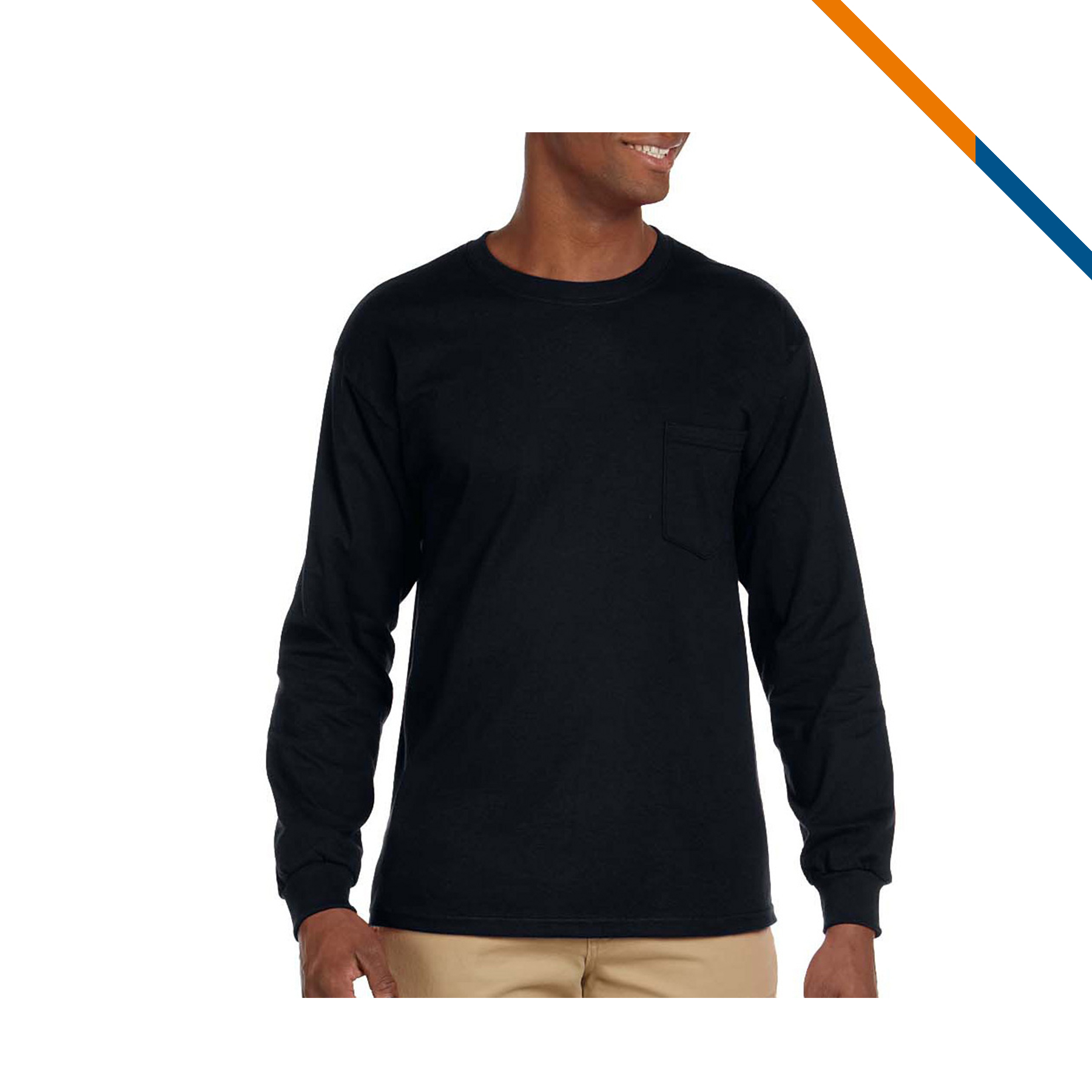 Gildan® 6.1oz 100% Cotton Preshrunk Long Sleeve Adult T-Shirts 10