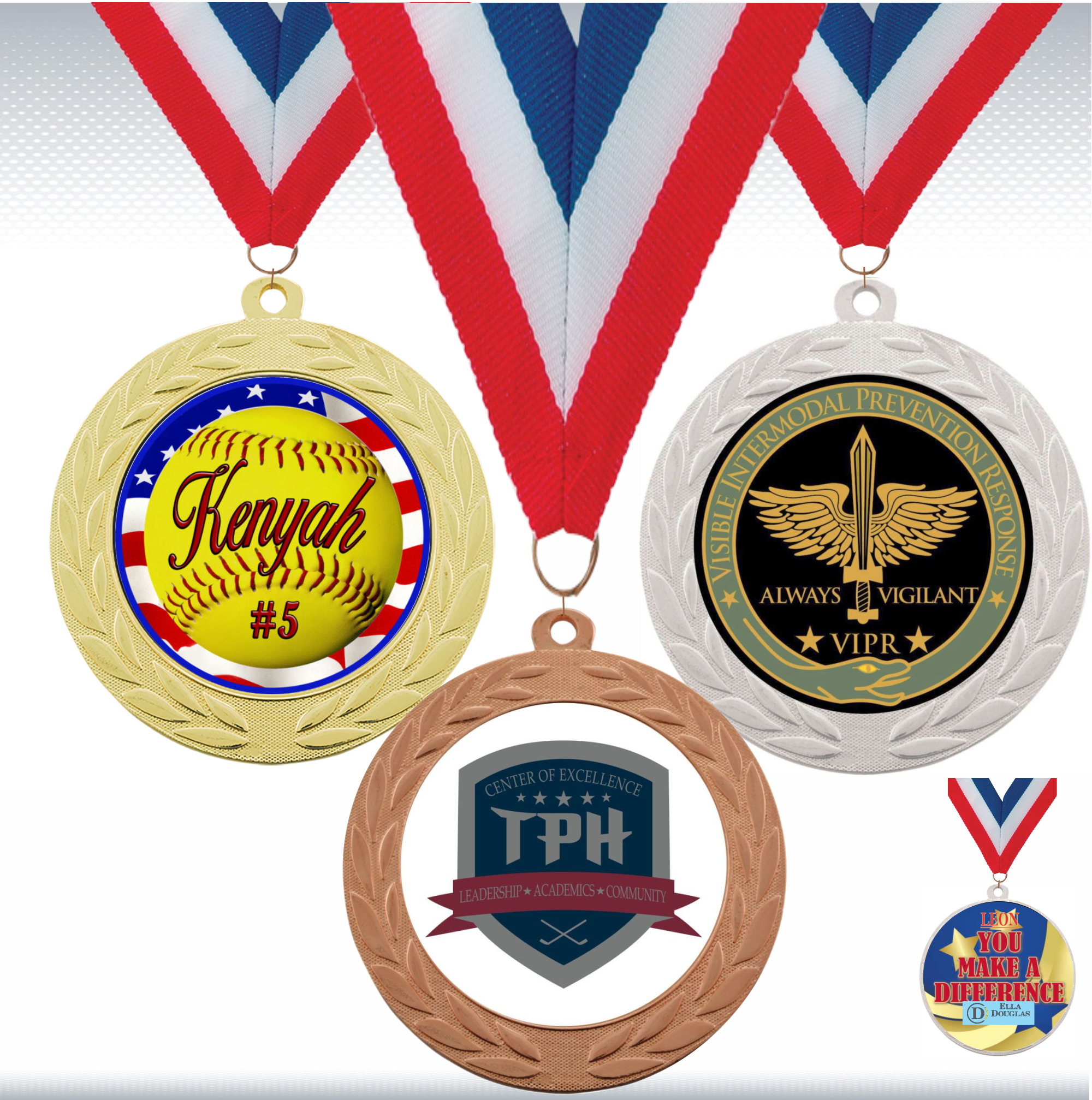 2 3/4" Bright Insert Medal 3