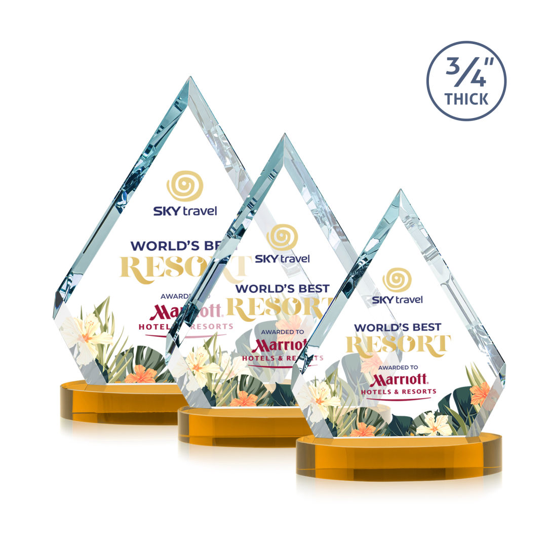 Apex VividPrint™ Award on Alberton Base - Amber 2