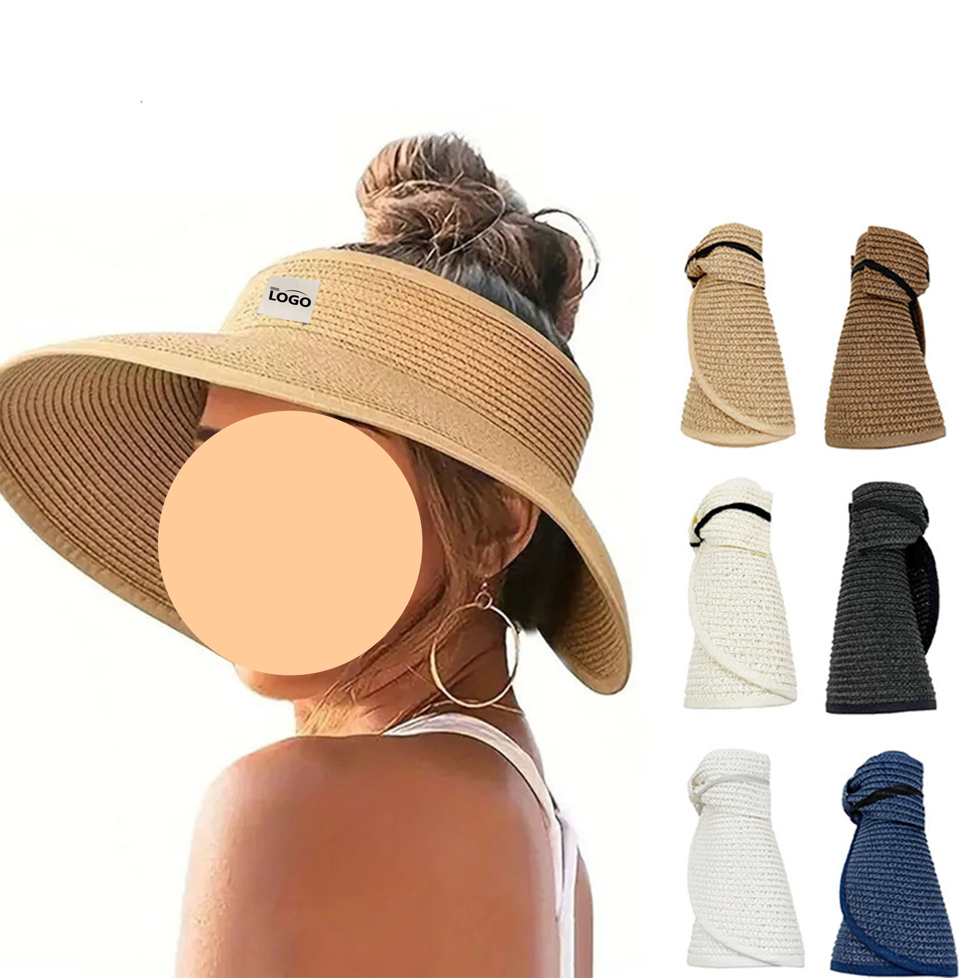 Women's wide brim foldable sun hat 5