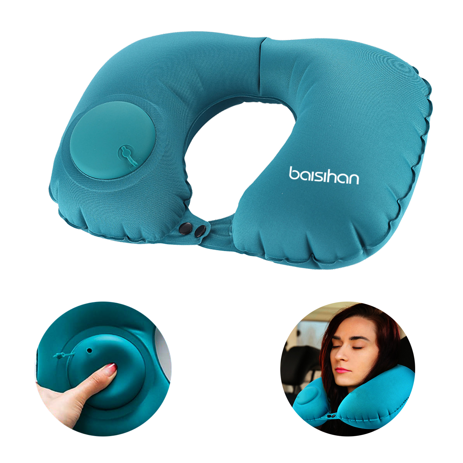 Press Inflatable U-Shaped Pillow 3