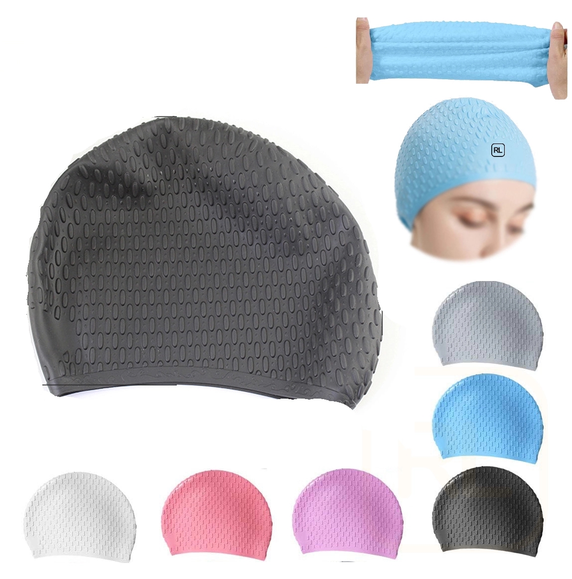Unisex-Adult Silicone Swim Cap 1