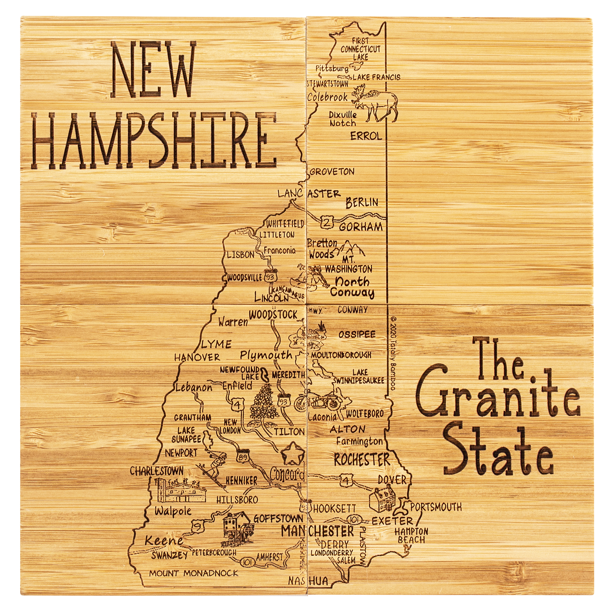 New Hampshire Puzzle Coaster Set 2