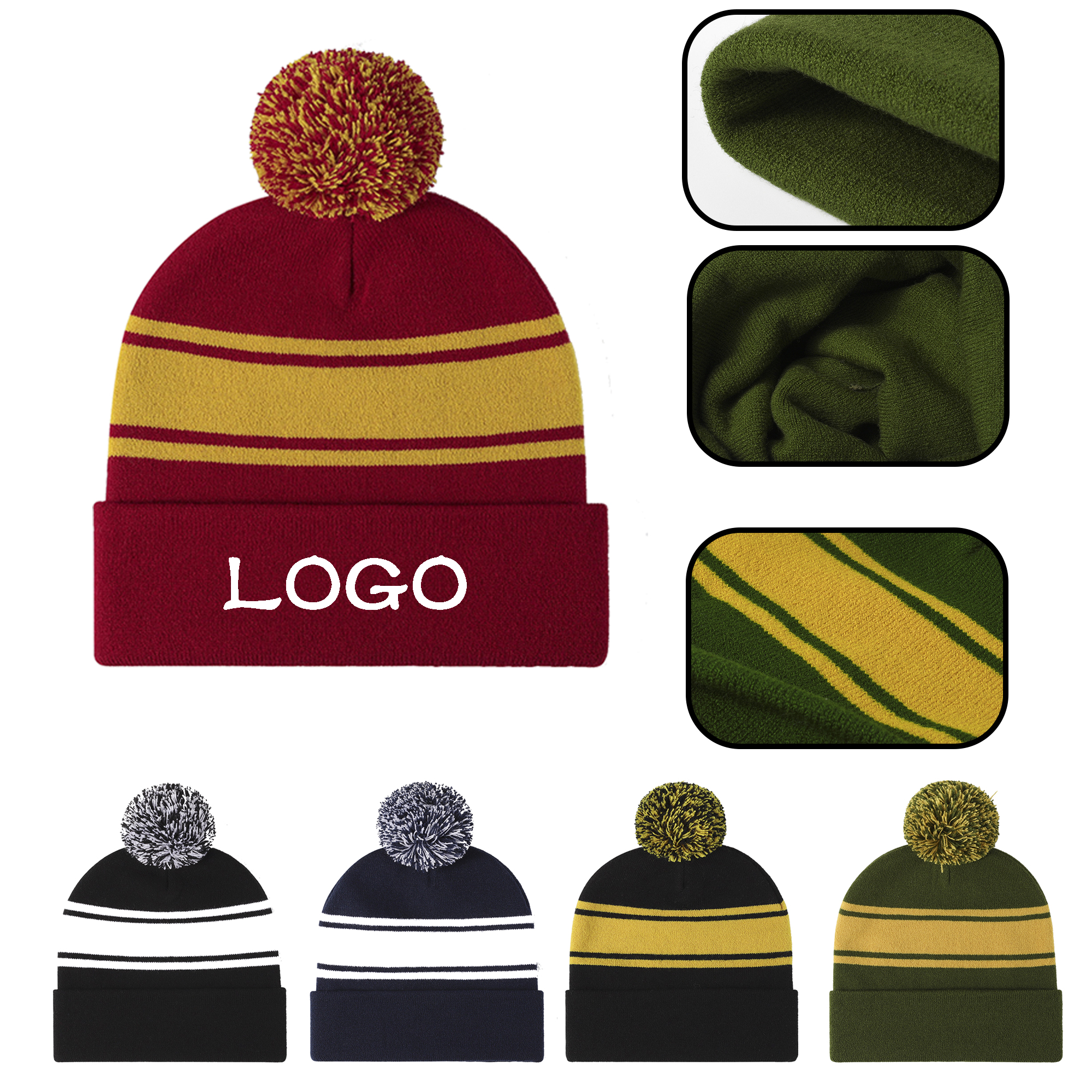 MOQ 20 PCS Custom Knit Beanie 3