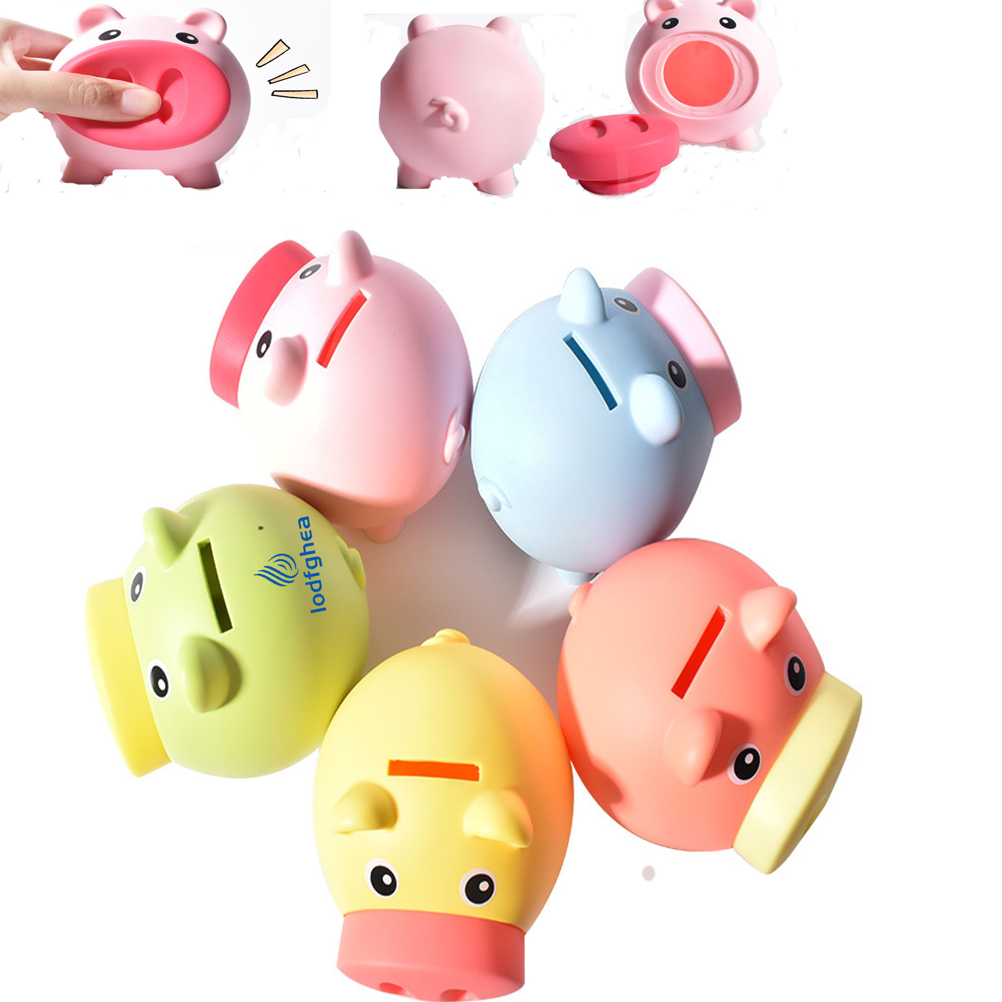 MOQ50 Vinyl Pig-Shaped Piggy Bank 1