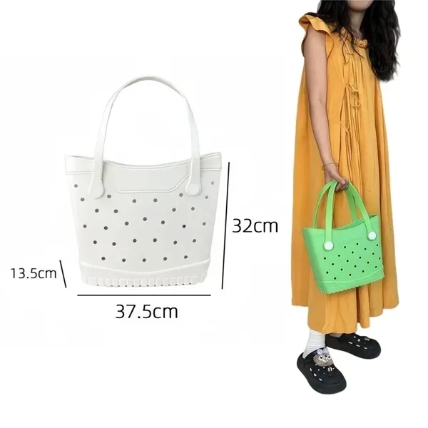 Rubber Beach Tote Bag - Waterproof Large Carryall 6