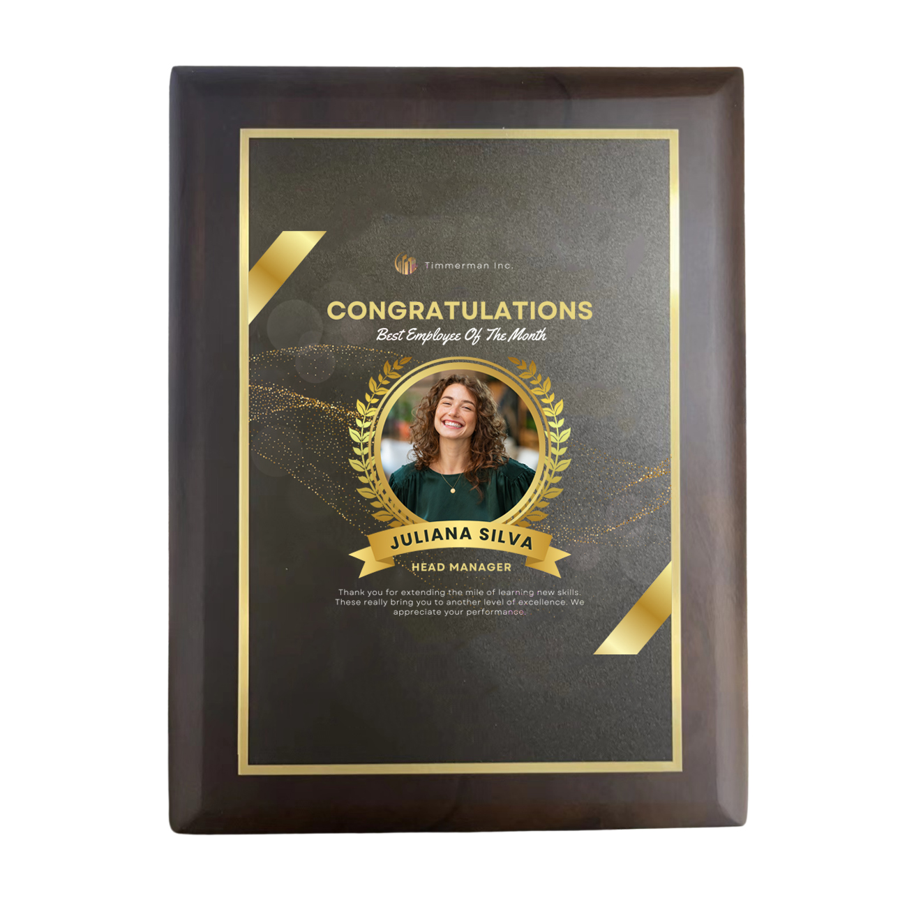 Wooden Plaque Award - Vivid Full Color Print 8
