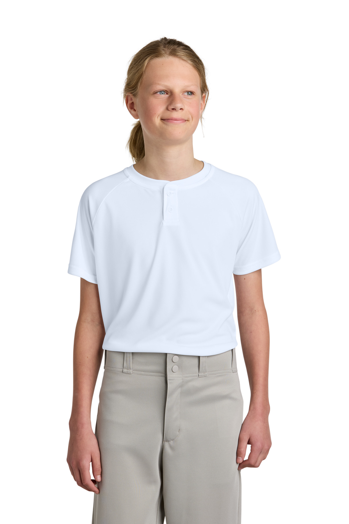 Sport-Tek Youth PosiCharge Competitor 2-Button Henley YST359 24