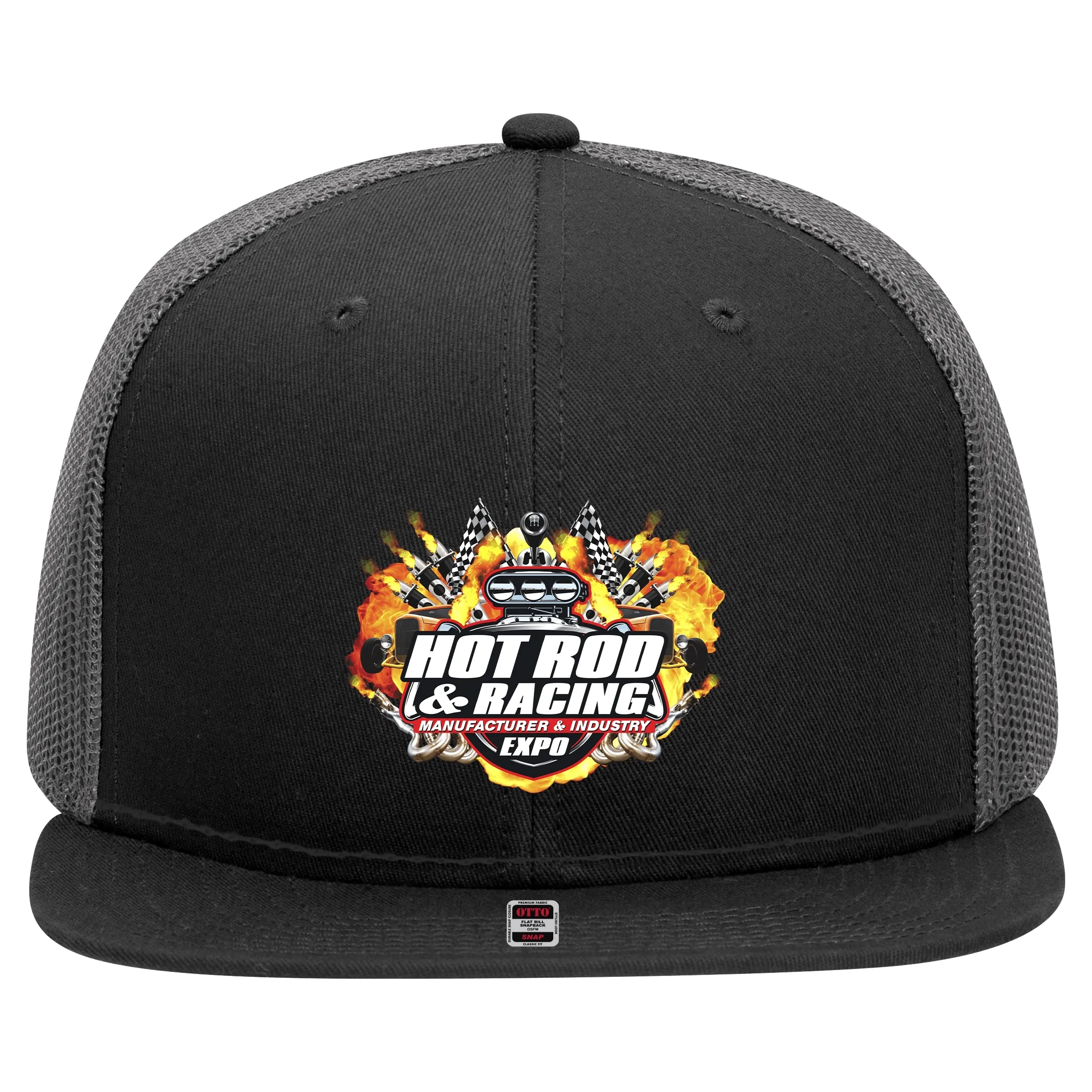 OTTO SNAP 6 PANEL MID PROFILE MESH BACK TRUCKER SNAPBACK HAT 23