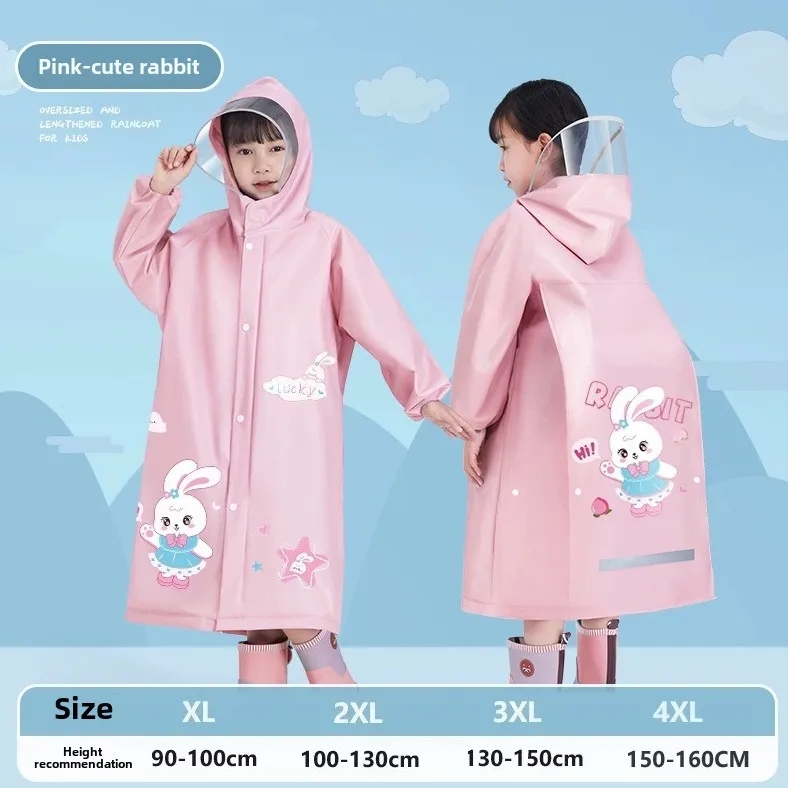 Waterproof Kids Rain Poncho with Hood 4